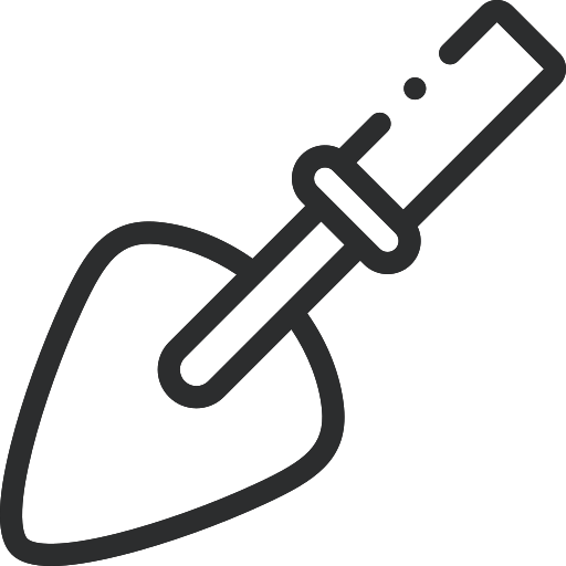 Pala dentada para aplicar pegamento al instalar césped artificial